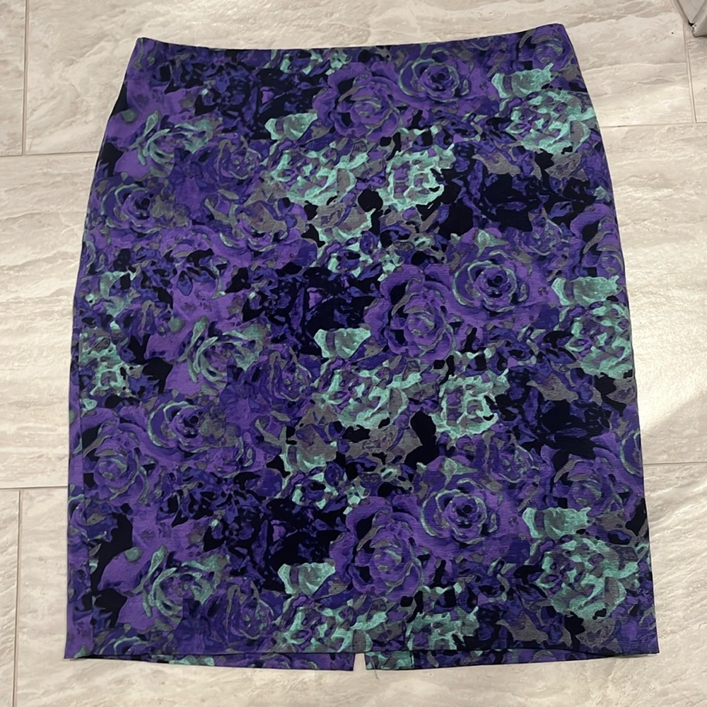 COPY - Talbots pencil skirt floral woman’s size 6 fall autumn colors office car…